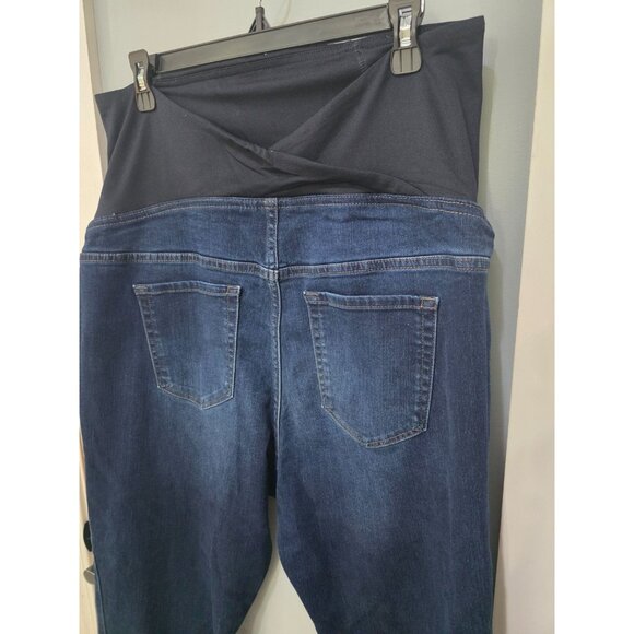 Isabel Maternity by Ingrid & Isabel Size 16/33R Blue Skinny Jeans Over Belly - Picture 9 of 14